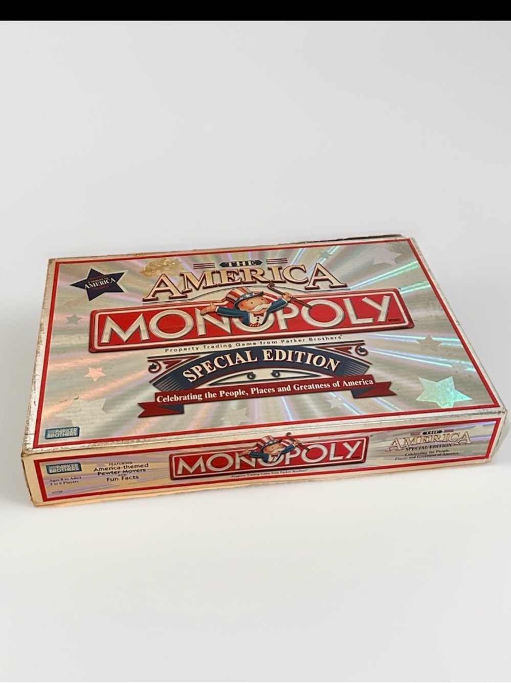 America Monopoly Special Edition Board Game - Silver Holographic Box